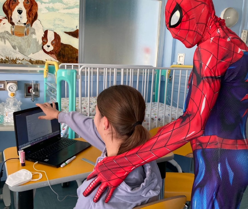 Crema News - Dal territorio - Spiderman in ospedale